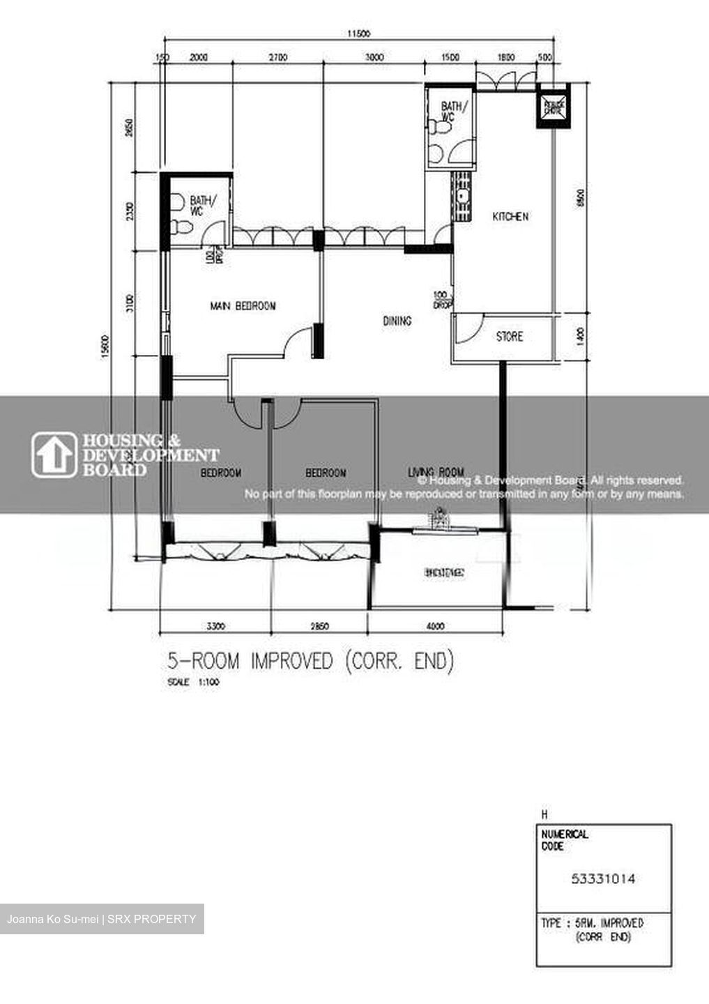 Blk 171 Kebun Baru Link 1 (Ang Mo Kio), HDB 5 Rooms #502848101